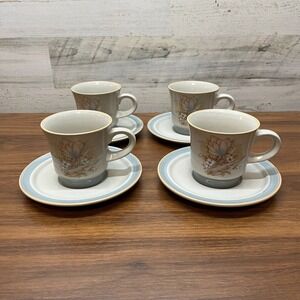 Vintage Noritake Autumn Day Tea Cup Saucer Sets #8353‎ Set of 4